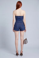 Denim Tube Romper