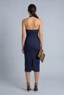 Denim Midi Halter Dress