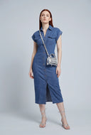 Denim Midi Shirt Dress