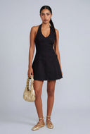 Denim Halter Mini Dress