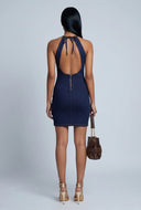 Open Back Denim Mini Dress