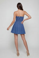 Brooklyn Denim Bustier Skater Dress