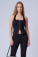 Mckenzie Denim Halter Top