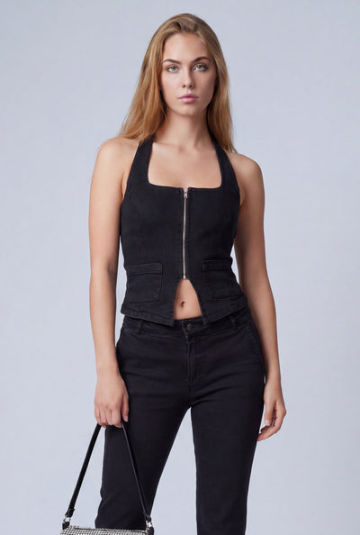 Mckenzie Denim Halter Top