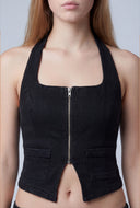 Mckenzie Denim Halter Top