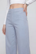 Stretch Wide-Leg Denim Pants