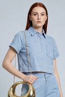 Chambray Button Front Shirt