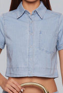 Chambray Button Front Shirt