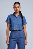 Chambray Button Front Shirt