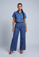 Chambray Button Front Shirt