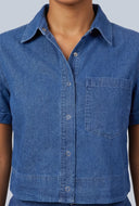 Chambray Button Front Shirt