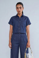 Chambray Button Front Shirt