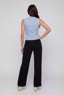 Alma Asymmetrical Button Denim Vest