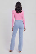 High Waist Bootcut Stretch Jeans