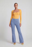 High Waist Bootcut Stretch Jeans