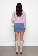 Mckenzie Pearl Button Denim Mini Skirt