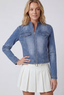 Carmen Zip Moto Denim Jacket