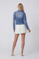 Carmen Zip Moto Denim Jacket