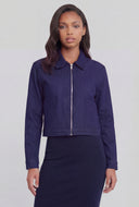 Zip Front Denim Jacket