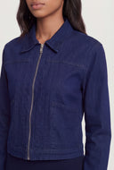 Zip Front Denim Jacket