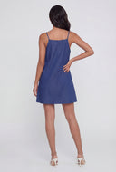 Chambray Mini Shift Dress