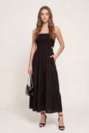 Smocked Strapless Maxi Dress