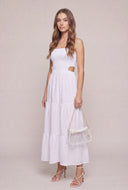 Smocked Strapless Maxi Dress
