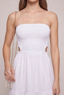 Smocked Strapless Maxi Dress