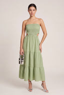 Smocked Strapless Maxi Dress