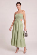 Smocked Strapless Maxi Dress
