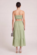 Smocked Strapless Maxi Dress