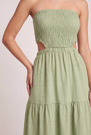 Smocked Strapless Maxi Dress