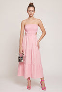 Smocked Strapless Maxi Dress