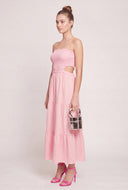Smocked Strapless Maxi Dress