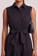 Tie Waist Mini Shirt Dress