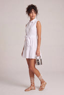 Tie Waist Mini Shirt Dress