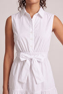 Tie Waist Mini Shirt Dress