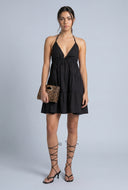 Danna Poplin Halter Mini Dress