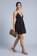 Danna Poplin Halter Mini Dress