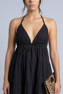 Danna Poplin Halter Mini Dress
