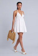Danna Poplin Halter Mini Dress