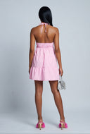 Danna Poplin Halter Mini Dress