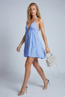 Danna Poplin Halter Mini Dress