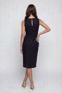Lace-Up Sleeveless Poplin Sheath Dress