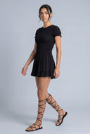 Smocked Bodice Mini Dress