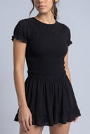 Smocked Bodice Mini Dress