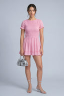 Smocked Bodice Mini Dress