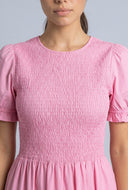 Smocked Bodice Mini Dress