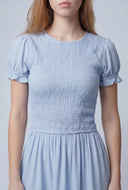 Smocked Bodice Mini Dress