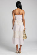 Striped Smocked Bodice Tiered Sundress